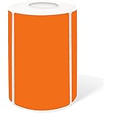 Yeachlaing 2×3 Inch Orange Removable Thermal Labels,Writeable,Removable,Thermally Printable,300 Sheets per Roll with Perforated Lines