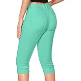 Hybrid & Company Women's Butt Lift Super Comfy Stretch Denim Capri Short Jeans
