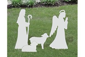 FrontYard Originals All-Weather Angel-Shepherd-Sheep Medium Nativity Add-On, Waterproof, Made in USA, 29 inches Tall, Durable Material, Simple Assembly, Easy Storage