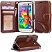 Core Prime Case, Arae Samsung Galaxy Core Prime wallet case,[Wrist Strap] Flip Folio [Kickstand Feature] PU leather wallet case with ID&Credit Card Pockets For Samsung Galaxy Core Prime (Brown)