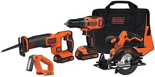 US Shipping Black &amp; Decker BDCDHP2204KT 20V MAX Lithium-Ion 4-Tool Combo Kit NEW!