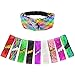 Beinou Sequins Mermaid Headband Glitter Sequins Sport Headbands for Girls Non Slip Velvet Lined Sparkly Hairband Hair Style Accessories Pack of 9