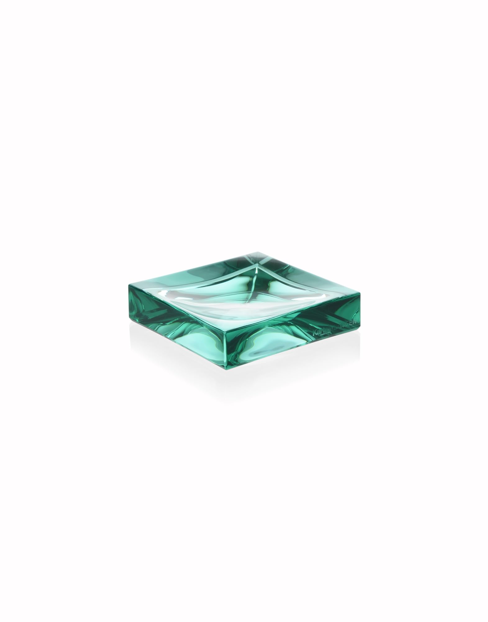 Kartell Boxy Soap Dish, Aquamarine, 10.5 x 2.4 x 10.5 cm