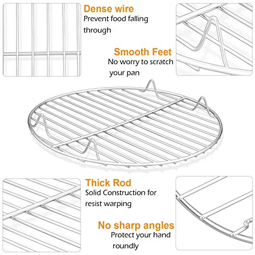 P&P CHEF 10½ Inch Round Cooking Rack (Set of 3), Baking Cooling