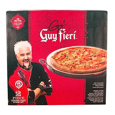 Guy Fieri 2-piece Pizza Stone Stoneware Set