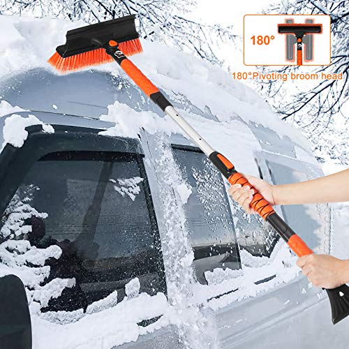 MATCC Car Snow Brush Removal Kit 45'' Extendable Snow Brush with