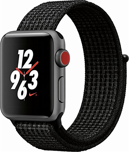 Apple Watch Nike+ Series 3 (GPS + Cellular), 38mm Space Gray Aluminum Case with Black/Pure Platinum Nike Sport Loop - Space Gray Aluminum (Unlocked)