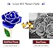 AGM 24k Gold Rose, Real Rose Flower Dipped in Gold with Stand in Gift Box, Gift for Mother's Day, Valentine's Day, Wedding Day, Home Decor(Blue)