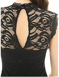 PattyBoutik - Vestido de mujer sin mangas con cierre floral