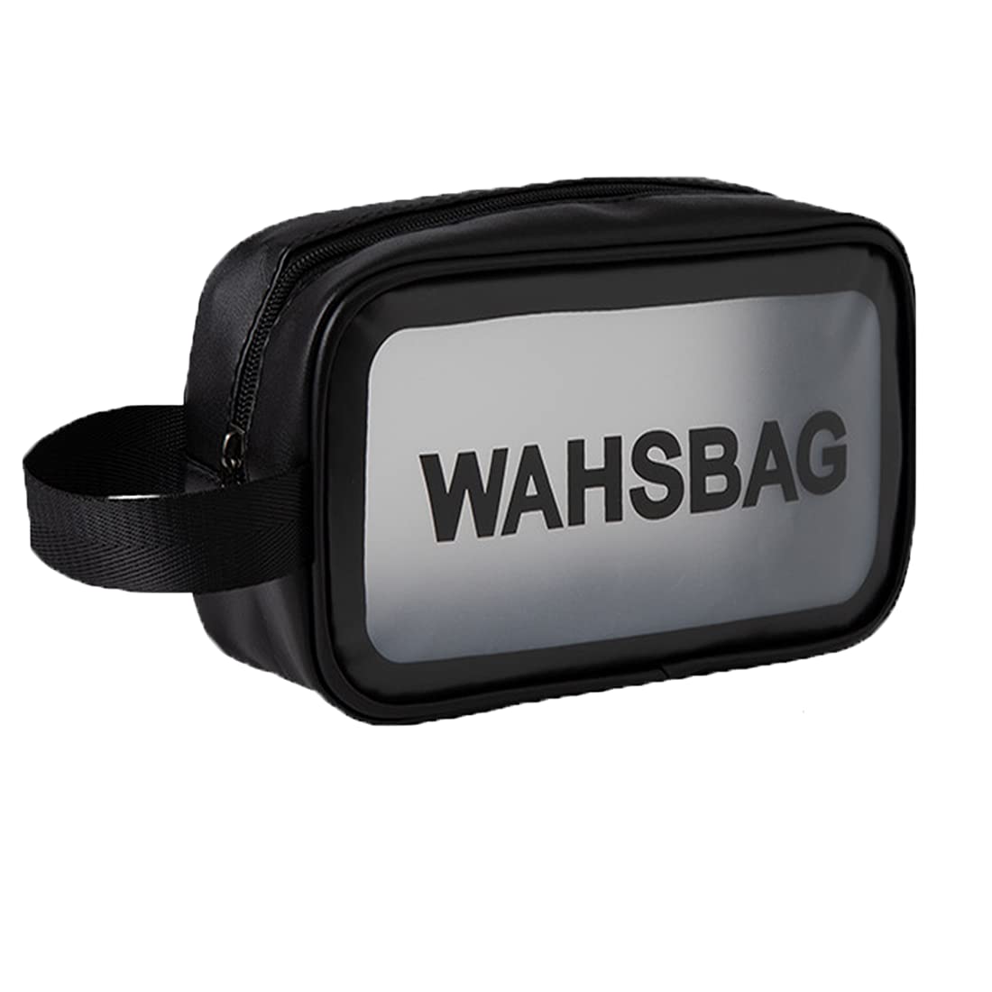 Toiletry Bags (Black) Makeup Bag Transparent PVC Waterproof Zipper Wash Bag Women Toiletry Bags Portable Cosmetic Bag for Traveling Storage Bag