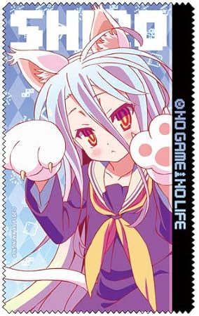 Amazon ノーゲーム ノーライフ 白 クリーナークロス アニメ 萌えグッズ 通販