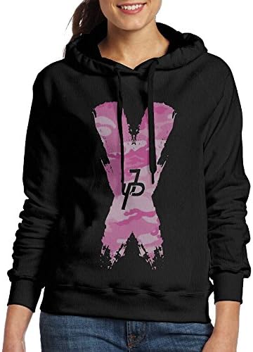 Jake Paul Camouflage X Logo Series Women's Basic Casual Fitted Hooded Sweatshirt