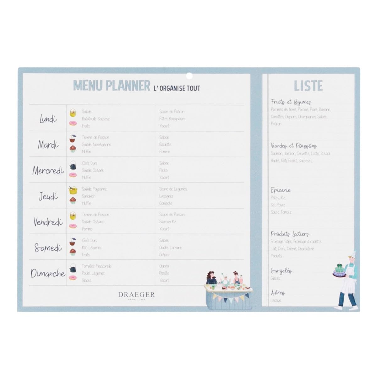 Draeger Paris – Menu Planner – L'Organise Everything [French Language]