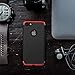 iPhone 7 Case, idutou 3-in-1 Sleek Thin and Slim Fit Hard Shell Cover Case with 3 Detachable Parts for Apple iPhone 7 Only, Chrome RED and Matte Black (4.7 Inches) 2016 (Black/red)