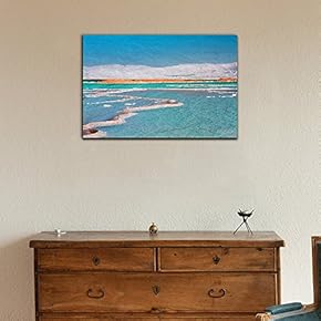 Canvas Wall Art - Abstract Seascape with Calm Sea Near The Beach - Gallery Wrap Modern Home Art | Ready to Hang - 12x18 inches