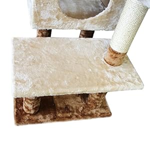 HUIO Cat Climbing Torre Cat Toys Un Sisal Naturale Rope Accessori Cathead Toy Cat Tiragraffi for Animali per Le Medie…