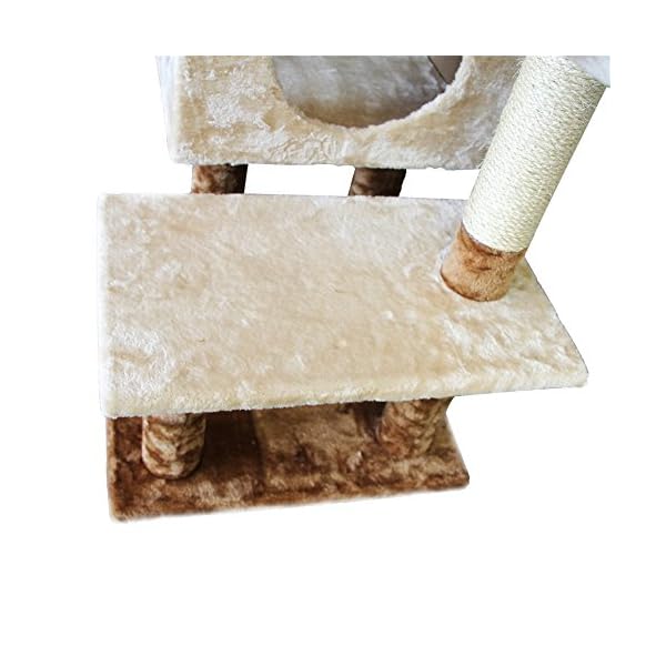 HUIO Cat Climbing Torre Cat Toys Un Sisal Naturale Rope Accessori Cathead Toy Cat Tiragraffi for Animali per Le Medie…