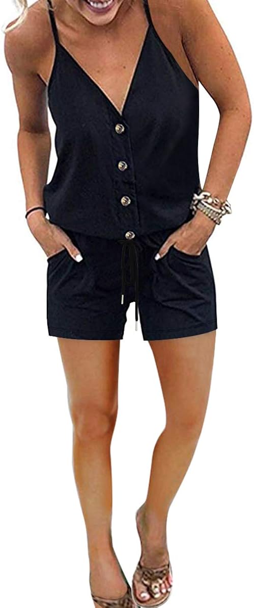 spaghetti strap romper shorts