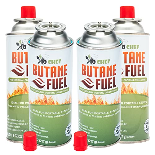 Jo Chef Butane Fuel Canister, 8. 8 oz Butane Cylinder, Use Directly with Brûlée Kitchen Blow