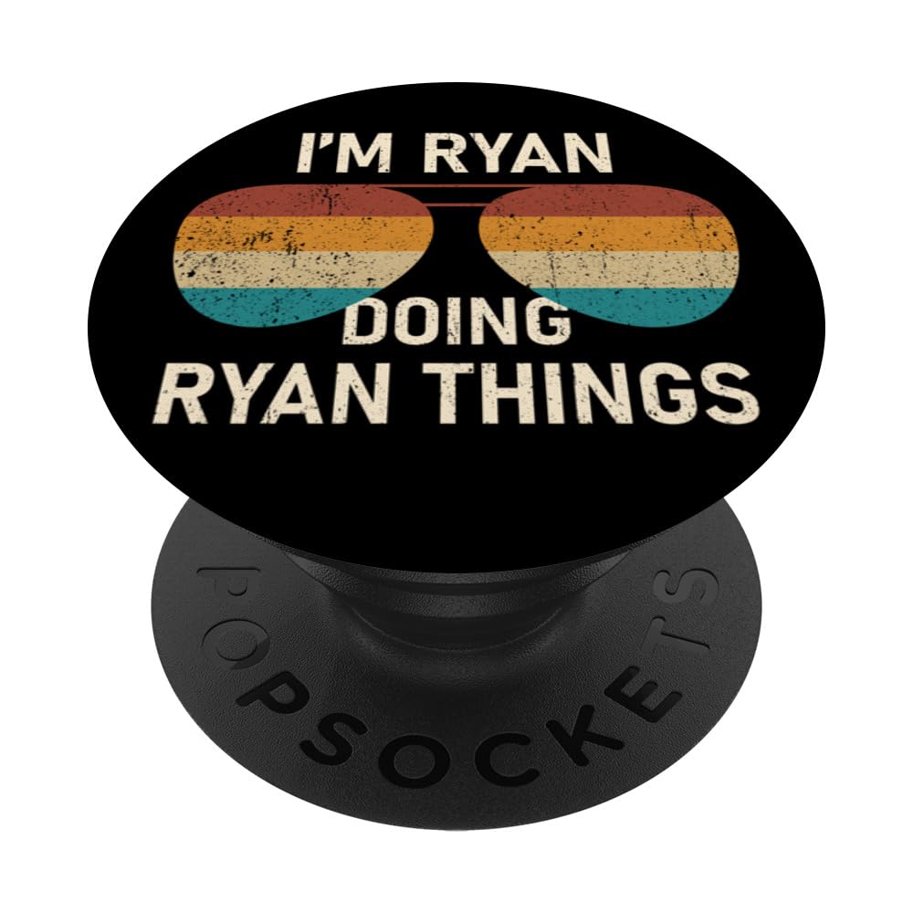 I'm Ryan Doing Ryan Things Retro Sunglass Funny Personalized PopSockets Swappable PopGrip