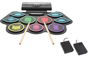 GUAZI STORE hand-rolled drum set for adults beginners portable drum set support Bluetooth/APP external sound drum set, 01