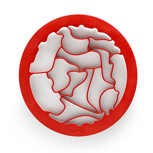 Lekue Cookie Cutter Puzzle, Animals, Red