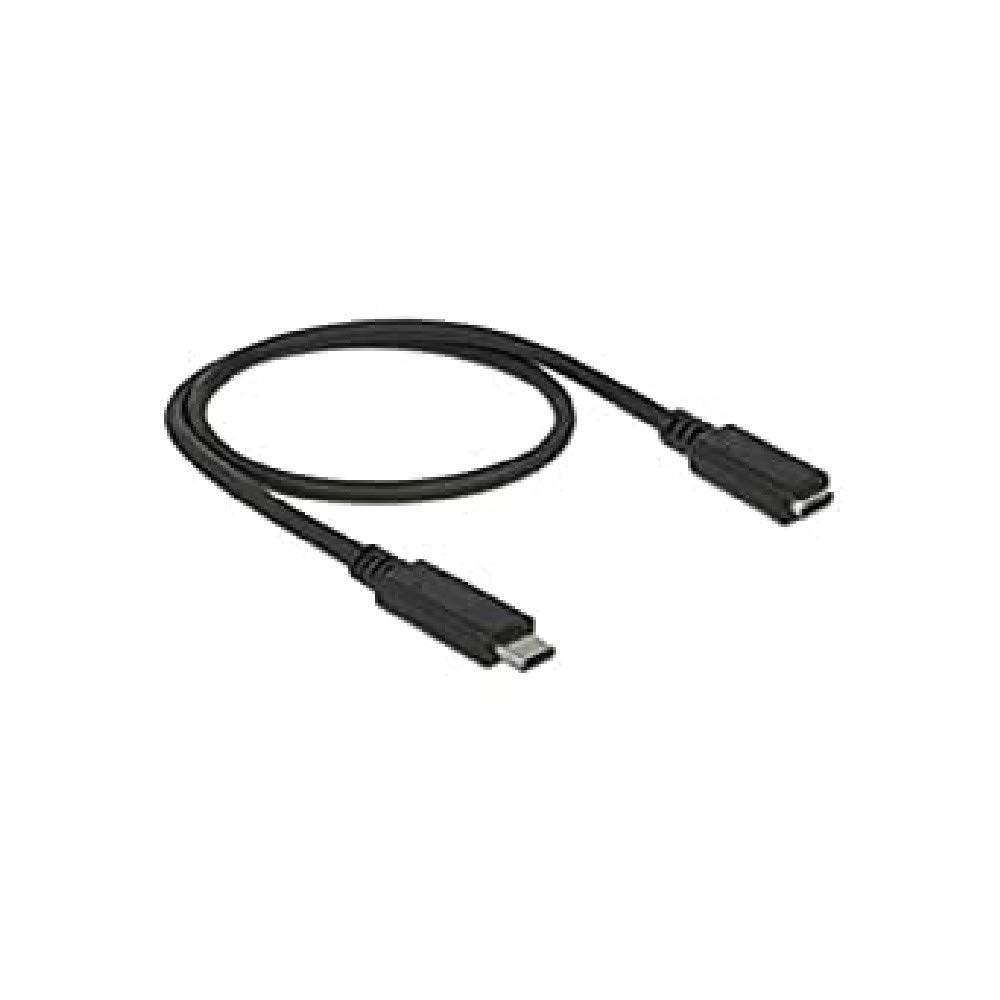 DeLock 85532 Cable USB 3.1 C> USB Type-C Female Extension 0.5 m Black - Digital/Data Cable