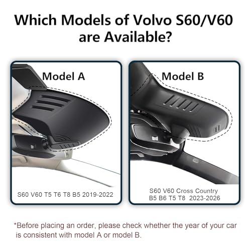 MANGOAL 4K+1080P Car Dash Cam Front/Back,OEM Appearance Dashcam,Customized for Volvo S60 V60 T5 T6 T8 B5 2019 2020 2021 2022(Model A),Loop Recording,G Sensor,WiFi & App,128GB Card