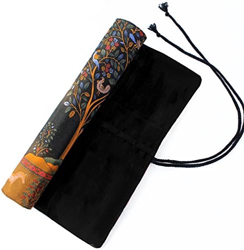 Mattys 15 Inches Durable Canvas Artist Brush Holder Draw Pen Watercolor Roll Up Brush Bag Case (Ancient Egyptian Style without Brushes)