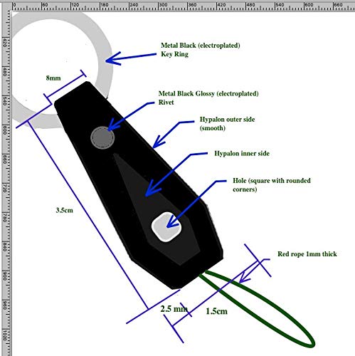 Utopicar Keychain Tesla (Black-Black-String)