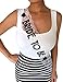 Bride & Bridesmaid 6pc Lace Sash Set - Gorgeous Party Favors for Bachelorette Party, Bridal Shower & Wedding Party (Black & Silver)