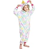 FuzzyCosplay Kids Unicorn Costume Animal Pajamas Halloween Cosplay Xmas Gifts