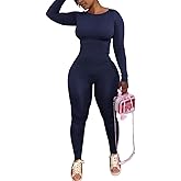 Women's 2 Piece Outfits Track Suits Long Sleeve Top Jogger Legging Pants Workout Sets for women