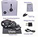 Conambo CQ3 Active Noise Cancelling Headphones On Ear Foldable Headphone with Inline Mic for iPhone/iPad/iPod/Samsung/LG iOS Android Smartphones and Laptop PC with Airplane Adapter, Black