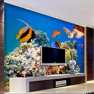 Yirenfeng Mural Acuario Tropical De Aguas Profundas, Peces Marinos