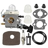 Carburetor with Air Fuel Filter Gasket Primer Bulb for Stihl Blower SH56 SH56C SH86 SH86C BG86 BG86CE BG86Z BG86CEZ Zama C1M-S261B 42411200616 4241 120 0616 Leaf Blower Carb