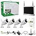 Luowice 1080P Wireless Security Camera System with 11” Monitor HD 2MP 4CH Home Video Surveillance System Built in 2TB HDD Indoor Outdoor Waterproof CCTV WiFi Cameras with IR Night Vision