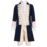 Men's Colonial Hamilton Colonial Military Costume musical Hamilton Alexander Hamilton BLUE jacket