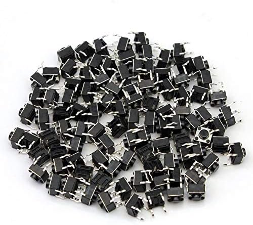 Liyafy 6X6X5MM Push Button Momentary Tactile Tact Push Button Switch 4 Pin SMT SMD Micro Switch Self Reset 100PCS