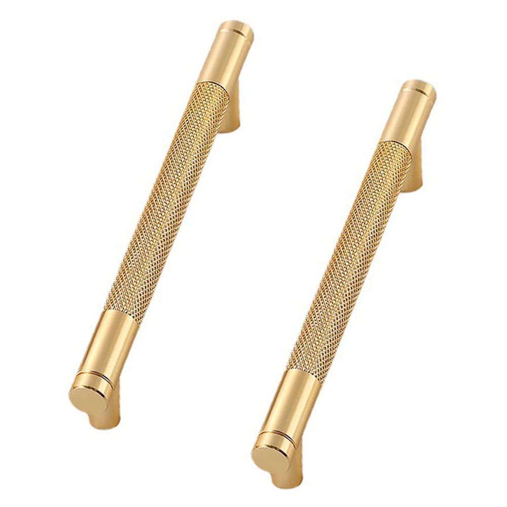 DAJUXIN 2 Pcs Gold Cabinet Handles with Screws - Kitchen Drawer Handles for Cupboards & Chest of Drawers (Golden, 125mm) — image 1