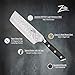 Zelite Infinity Nakiri Chef Knife 6 Inch - Alpha-Royal Series - Japanese AUS-10 Super Steel 67-Layer Damascus - Razor Sharp, Hammered Tsuchime Finish