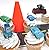 CARS Radiator Springs City Scape 20 Piece Birthday CUPCAkE Topper Set Featuring 12 Random Cars Figures and Radiator Springs Decorative Themed Accessories, Cars Average 1/2" Inch Tall