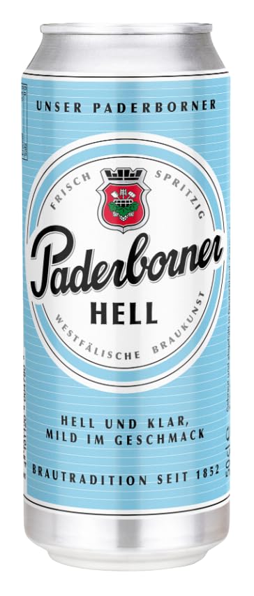 Paderborner Hell Bier, mild süffiges Helles, Dosenbier EINWEG (24 x 0.5 L Dose) 2