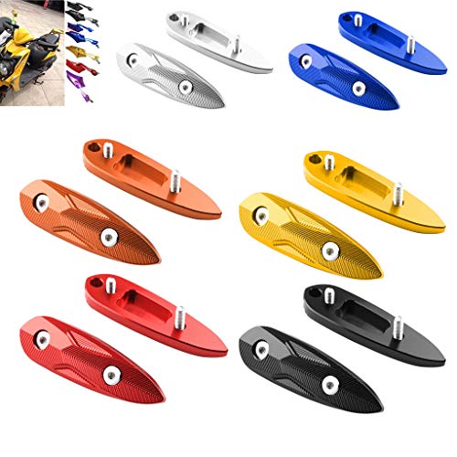 Aobiny 2PSMotorcycle Accessories,Motorcycle CNC Aluminum Hole Mirror Protector Cover for Yamaha YZF R3 R25 (Blue) - Thumbnail 3
