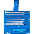 Pferd Key File Set 265 A in Plastic Pouch, 6 Files, 4 inch, 1 Quick-Mounting Handle, 17009 – Ideal for Fine and Delicate Filing