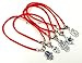 5 Mixed KABBALAH RED STRING BRACELETS Evil Eye Protection With Hamsa Hand And Star Charms