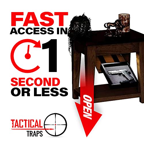 Tactical Traps End Table Gun Storage with Trap Door Compact Firearm