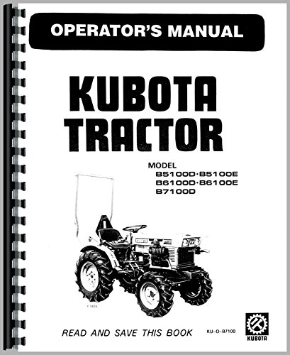 Buy Kubota B7100D Tractor Operators Manual Unknown Binding Online at  desertcartBotswana