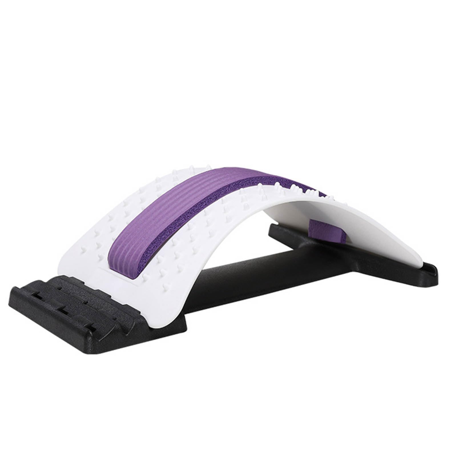 jiuzcare Back Stretcher Lumbar Support Board Back Stretcher for Lower Stretching Device Massage Lumbar Sciatica Posture Corrector Spine Relacs Massage Tool, Purple