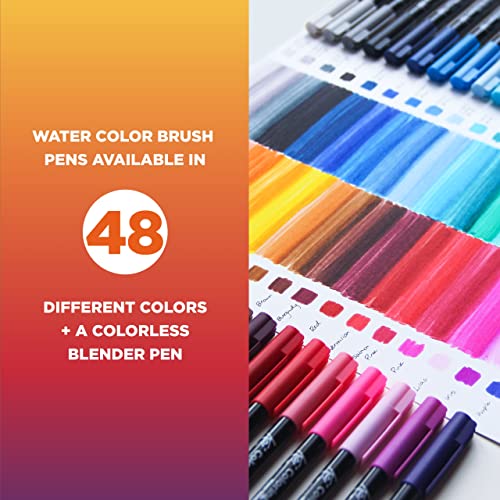 SAKURA Koi Coloring Brush Pens Watercolor Brush Pen Set Assorted Colors Gray 6 Pack